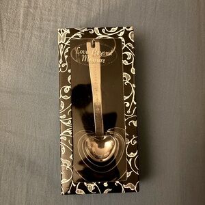 Heart shaped measuring spoons.